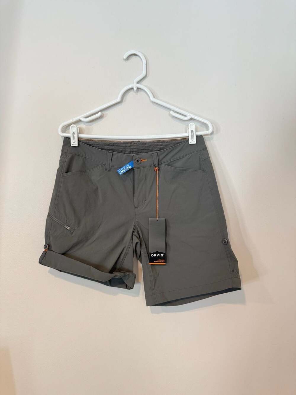 Orvis Natural Fit Convertible Short Size 6 Gray UPF 50